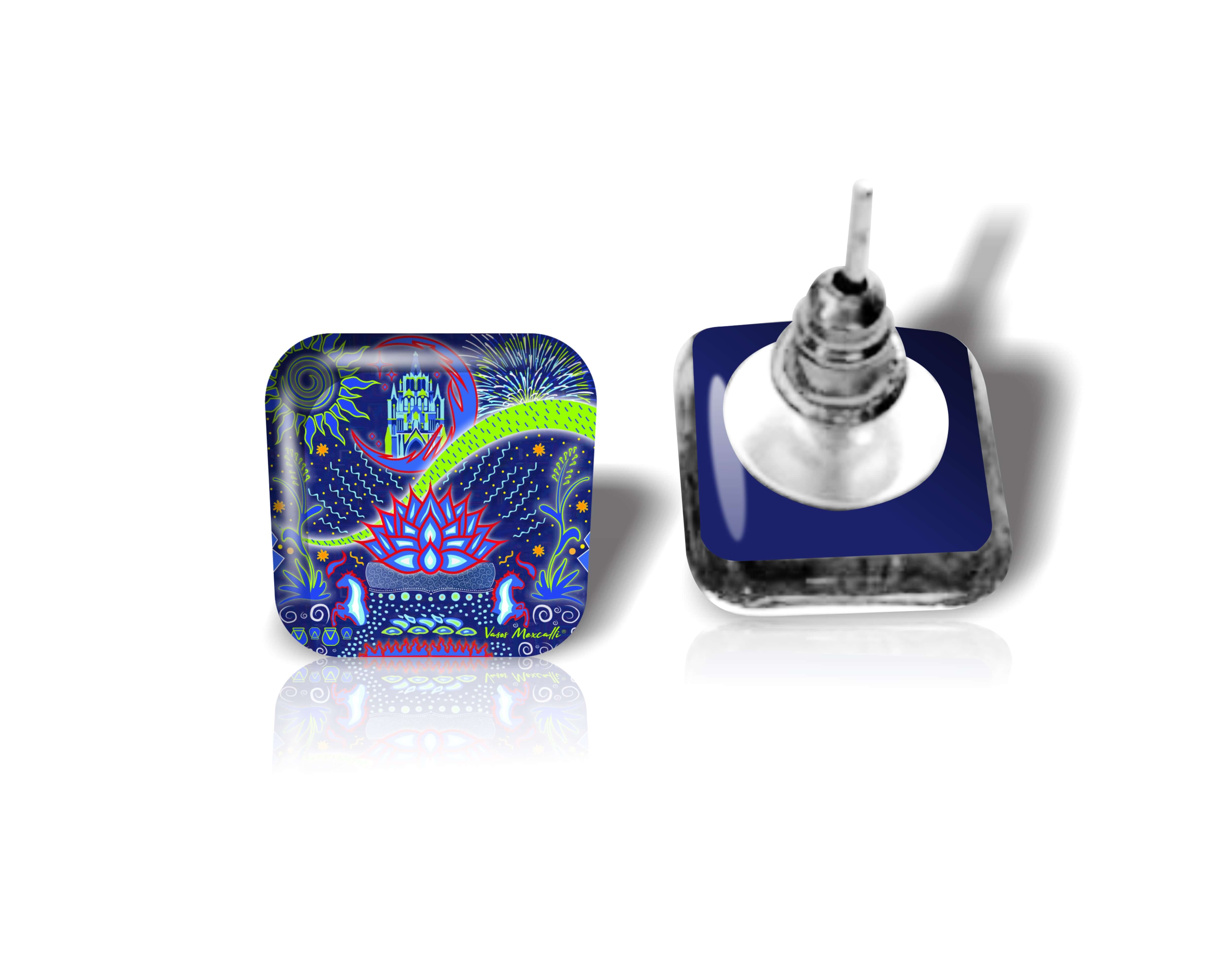 Broqueles con ilustración de “La Alborada”