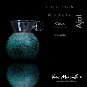 Vasos Mexcalli©️; Ajal, modelo “K'áax”, tono jade